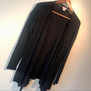 Long black cardigan
